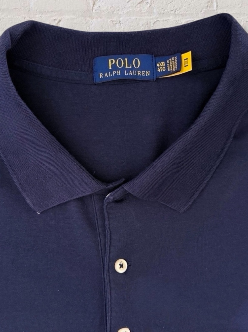 Polo Ralph Lauren 4XB Big Tall Blue Soft Cotton Polo Shirt Pony Logo Men’s